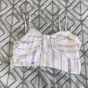 Express Multi Colored Cropped Tank Top Size Small